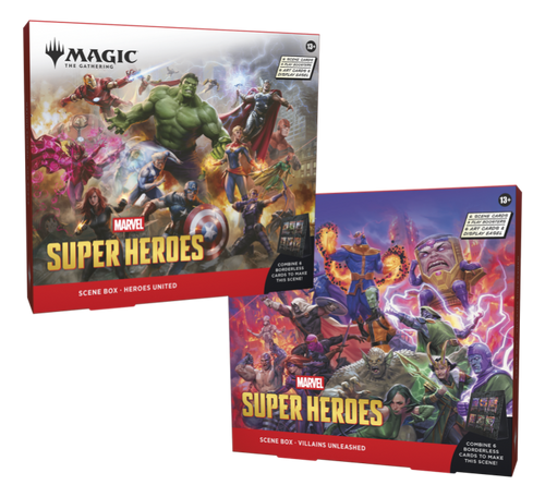 Both Scene Box options: Heroes and Villains