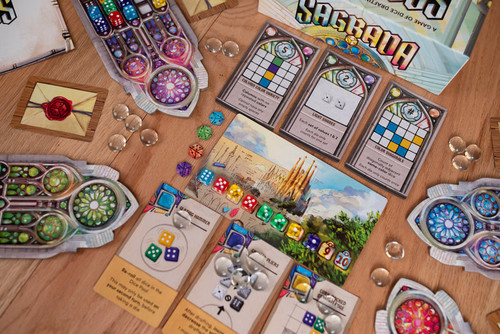 close up of game play player board