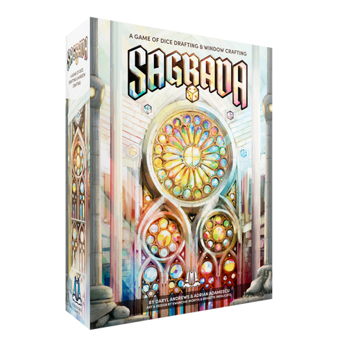 front of game box with a stain glass window