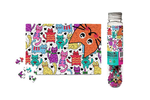 Partially complete puzzle with packaging tube