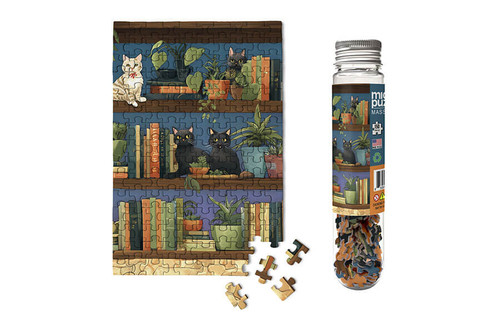 Partially complete puzzle with packaging tube