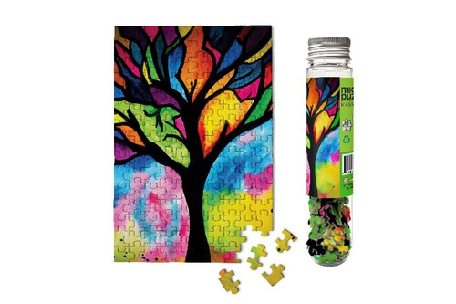 The tube packaging of stained glass tree puzzle