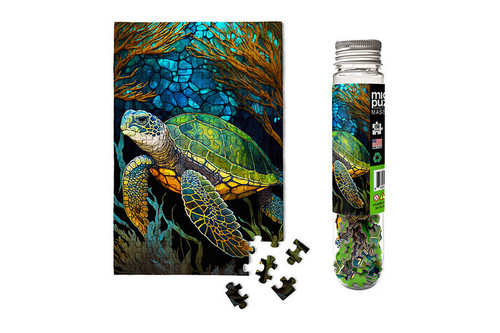 Sea Turtle puzzle aside its tube packaging