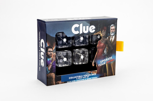 the packaging for the dice set