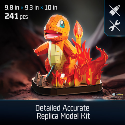 Completed model with dimensions listed