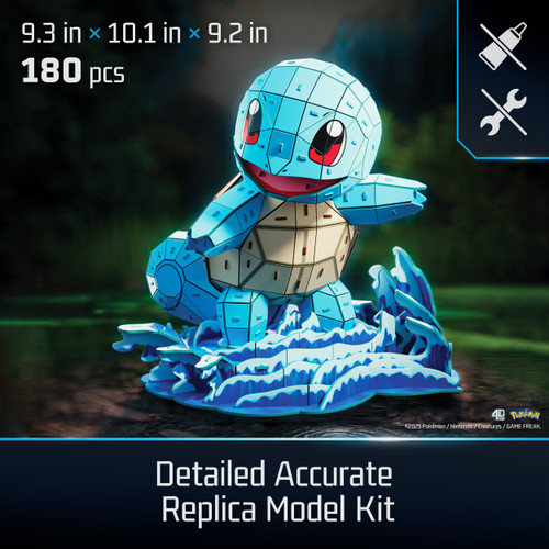 Completed model with dimensions listed
