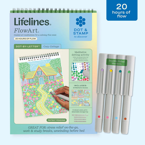 front cover of coloring book with a cottage