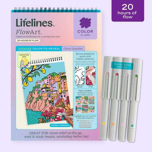 front cover of color book cliff side with markers