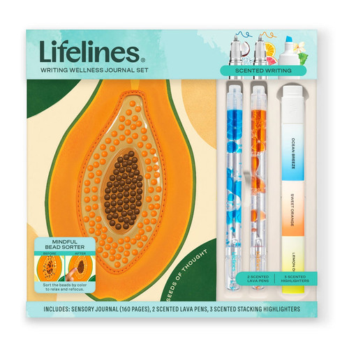 orange fruit journal set