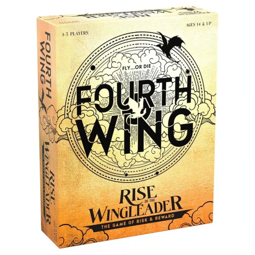 Game box depicting imagery from the Fourth Wing novels