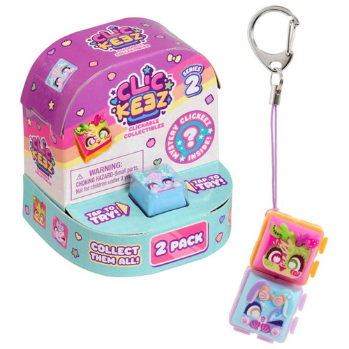 packaging with two keyboard keys/buttons linked together with faces