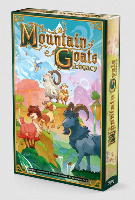 Game box with art depicting a variety of goat characters
