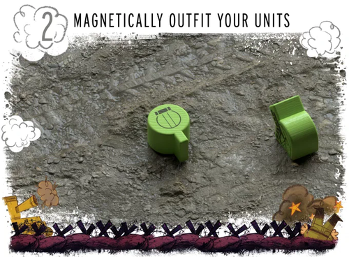 Magnetic attachments for the pieces