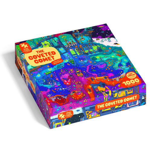 front of puzzle box purple with aliens
