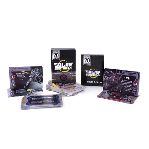 the front of packaging with cards displayed