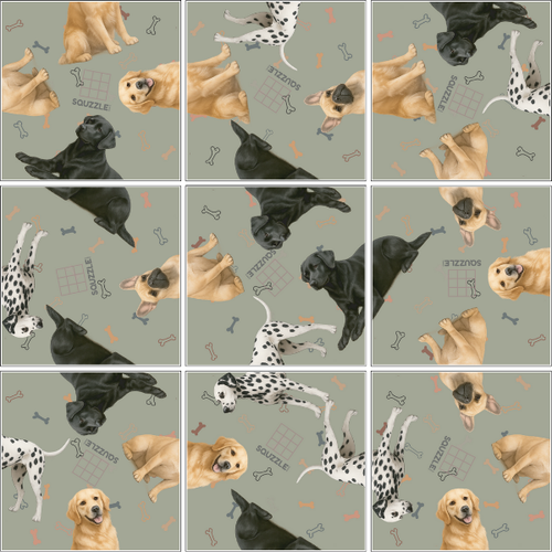 9 dog tiles