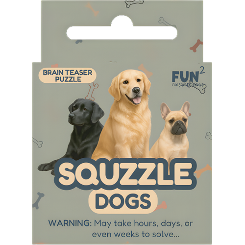 grey front of packaging with dogs