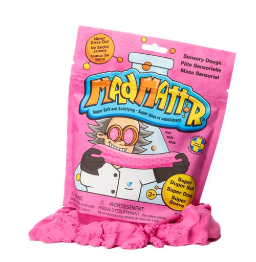 pink package bag with a scientist