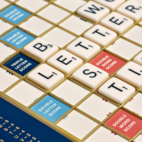 Closeup on letter tiles