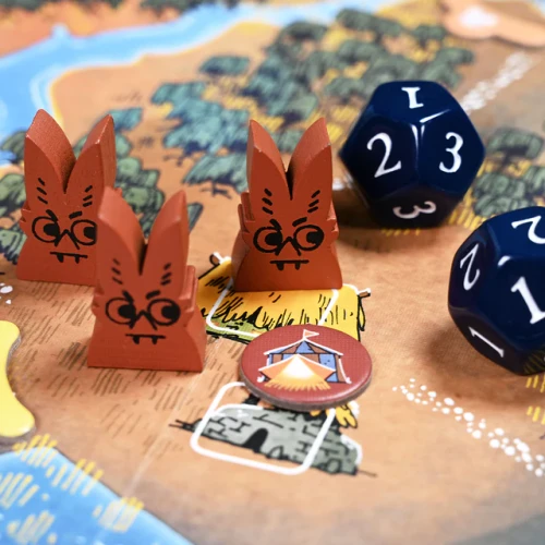 Twilight Council tokens on the Root game board