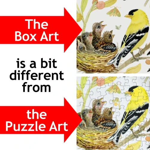 Example of how the puzzle art will differ slightly from the box art