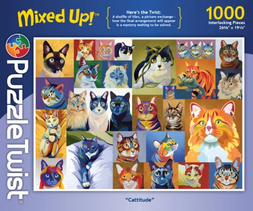Cover art depicting a collage of cat art pieces