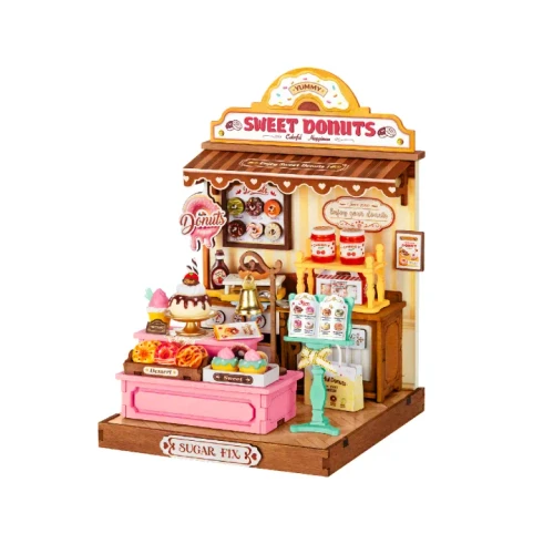 Completed model of a donut shop