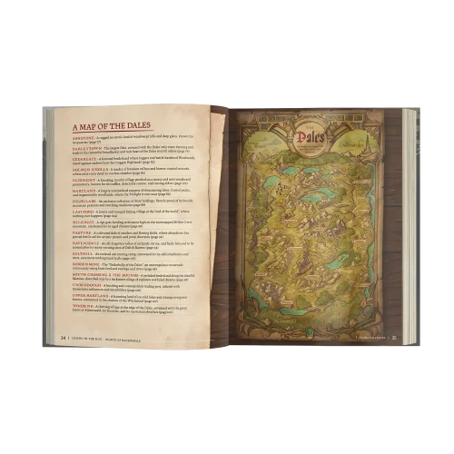 Interior page spread: A Map of the Dales