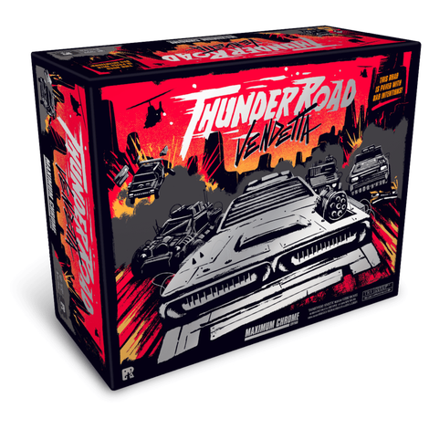 Game box, depicting modified and damaged cars in a race