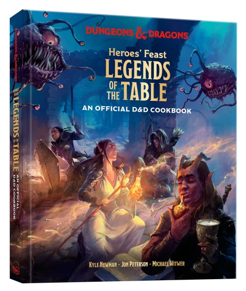Book cover with art depicting fantasy adventurers in old ruins
