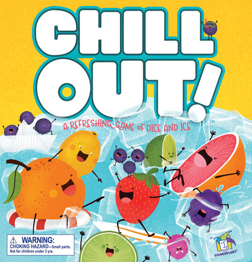 Chill Out! front of game box featuring fruit with faces 