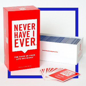 Never Have I Ever box with cards.