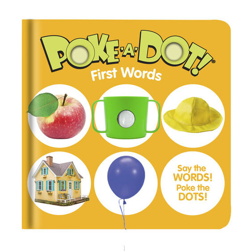 First Words Poke-A-Dot Book yellow  front cover of book