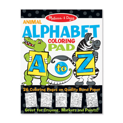 Animal Alphabet Coloring Pad A to Z