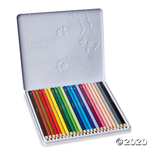 Image of Colored Pencils Triangular 24 inside packaging