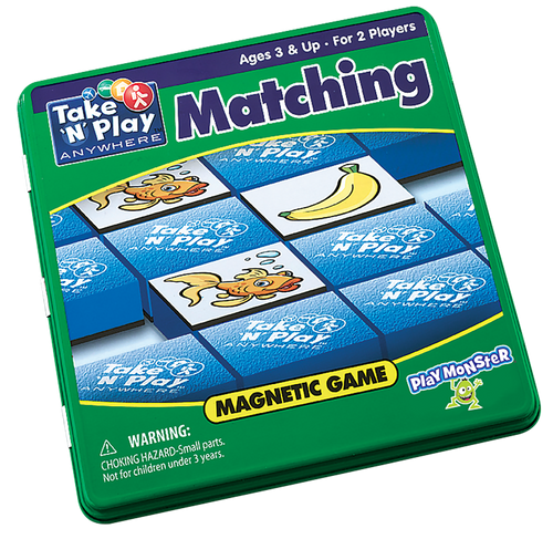 Matching Take-n-Play magnetic  front of tin/product