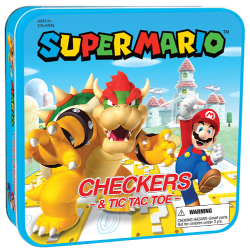 Super Mario vs. Bowser Checkers & Tic-Tac-Toe tin