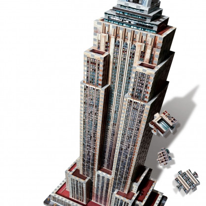 Empire State Building 3D puzzle assembled top side view