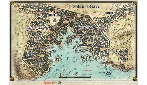 Dungeons & Dragons Baldur's Gate Descent into Avernus: Baldur's Gate Map 