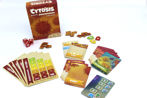 Image of contents of Cytosis: Virus Expansion 2e game