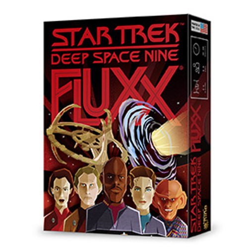 ST Fluxx: Deep Space Nine  front of packaging featuring Star Trek characters