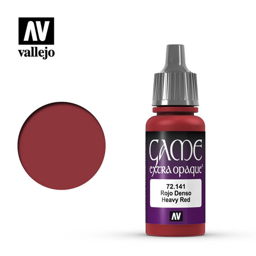 GC: Heavy Red - Extra Opaque, Game Color paint bottle with twist top and  a close up color dot