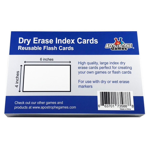 Dry Erase Index Cards 4x6 (40)