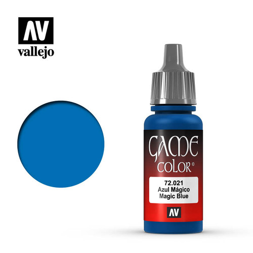 GC48: Magic Blue , Game Color paint bottle with twist top and  a close up color dot