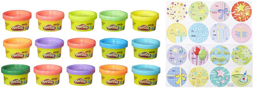 Play Doh - Party Pack - cups lined up to show colors of dough 