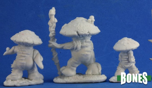 Image of Reaper's Mushroom Men minis, rear view