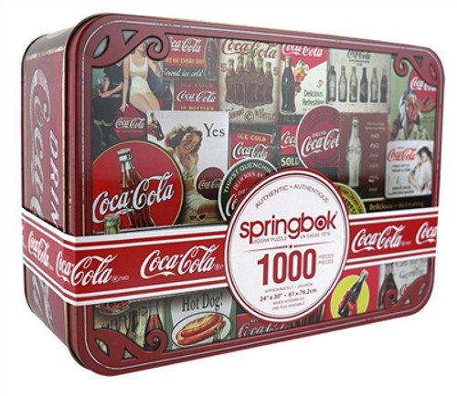 Coca-Cola Tin Signs 1000pc (Collectors Tin) front of packaging