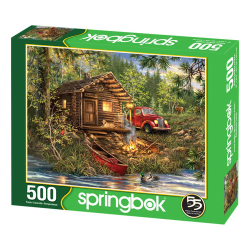 Cozy Cabin Life 500pc front of puzzle box