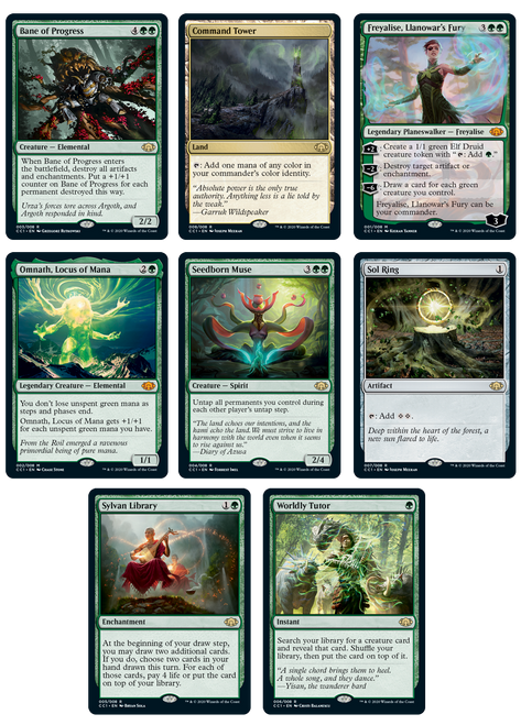 Sample cards displayed