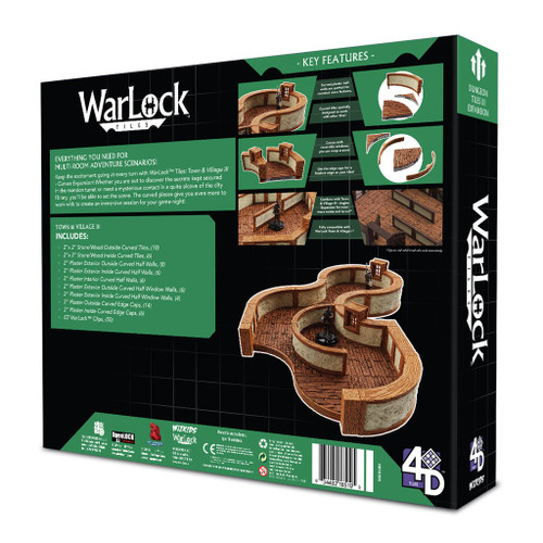 WarLock Tiles: Town & Village III - Curves, back of packaging
